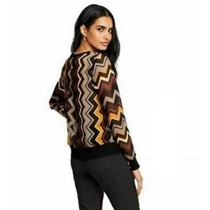 Women’s Missoni Sheer Chevron Long Sleeve Top Size Large
